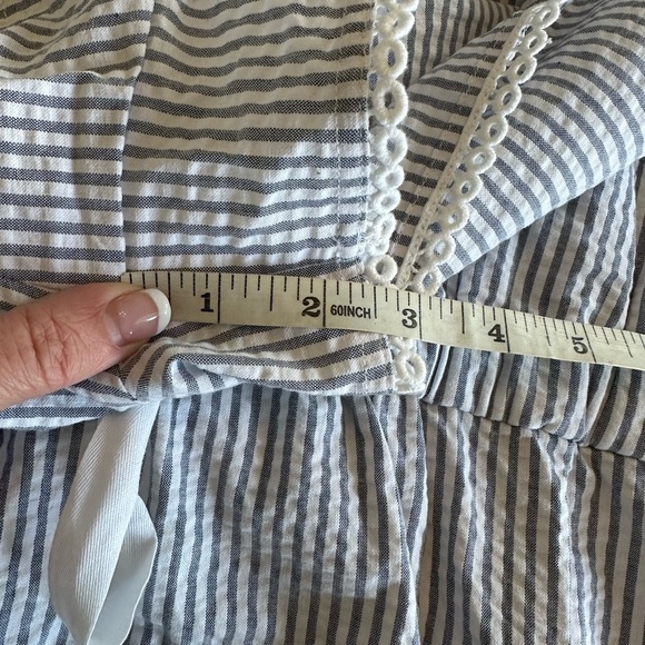 LOFT Beach | Seersucker Romper with Drawstring Waist, NWT - Picture 12 of 12